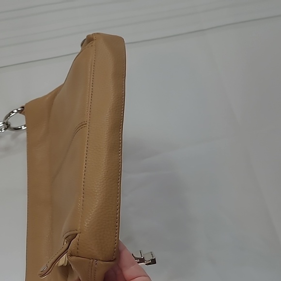 TIGNANELLO Tan Genuine Leather Shoulder Bag Elevated Basic Purse Elevated Basic - Picture 7 of 11